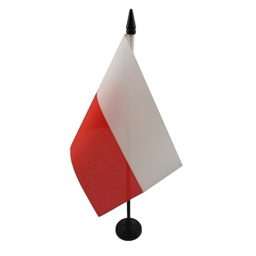 AZ FLAG - Tischflagge Polen - 15x10 cm - Polnische Tischfahne 10 x 15 Cm - Flaggen