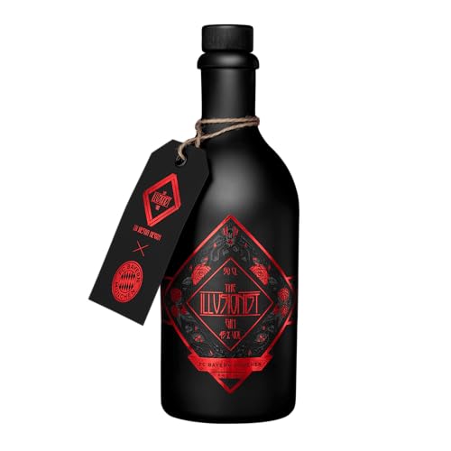 The Illusionist Gin FC Bayern München Edition | Mit Farbwechsel von Schwarz zu Rot | Beerig & Frisch | 45% Vol. | 500ml