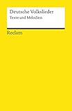 Deutsche Volkslieder. Texte und Melodien: Erläuterungen; Unterrichtsmaterial; Vorbereitung – 18479 (Reclams...