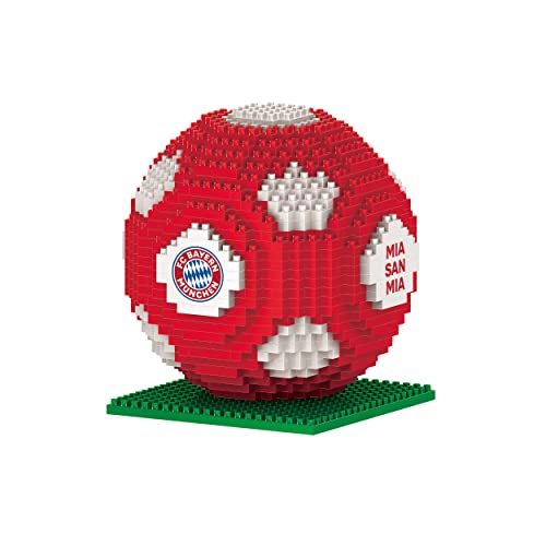 FOCO Offizielles Lizenzprodukt FC Bayern München BRXLZ-Steine 3D-Fußball BAU-Set